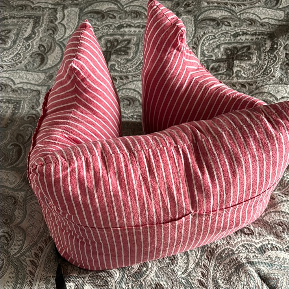 Red and White Striped Breast Surgery Pillow